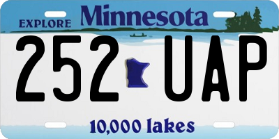 MN license plate 252UAP