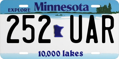 MN license plate 252UAR