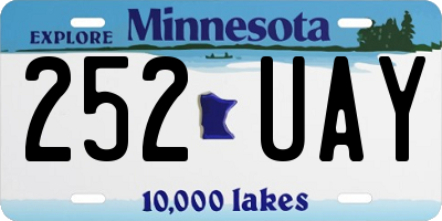 MN license plate 252UAY