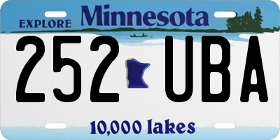 MN license plate 252UBA