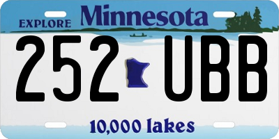 MN license plate 252UBB