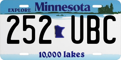 MN license plate 252UBC