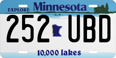 MN license plate 252UBD