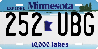 MN license plate 252UBG
