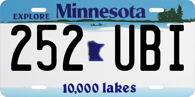 MN license plate 252UBI