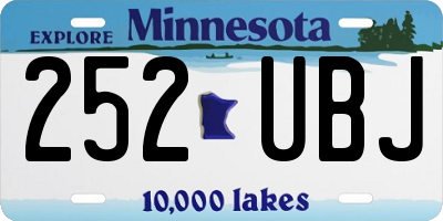 MN license plate 252UBJ