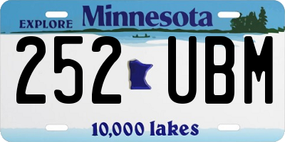 MN license plate 252UBM