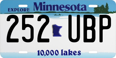 MN license plate 252UBP