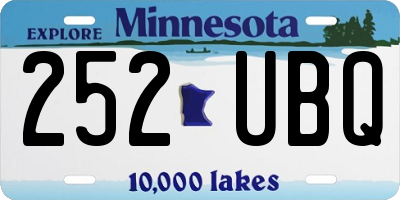 MN license plate 252UBQ