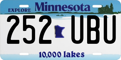 MN license plate 252UBU