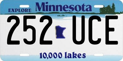 MN license plate 252UCE