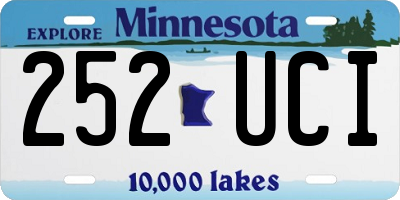 MN license plate 252UCI
