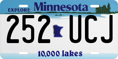 MN license plate 252UCJ