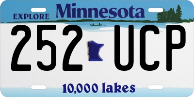 MN license plate 252UCP
