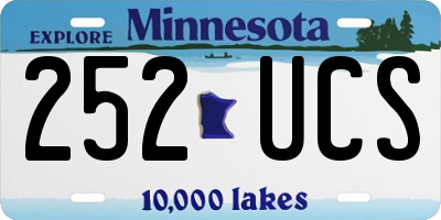 MN license plate 252UCS
