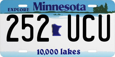 MN license plate 252UCU