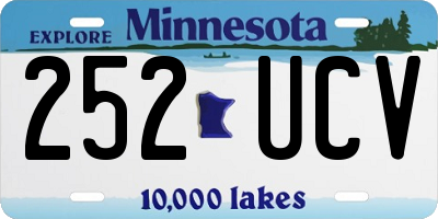 MN license plate 252UCV