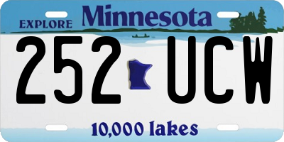 MN license plate 252UCW