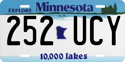 MN license plate 252UCY