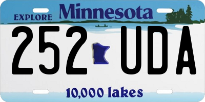 MN license plate 252UDA