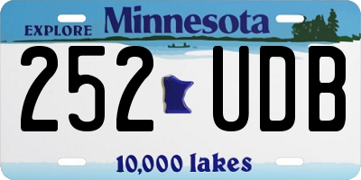 MN license plate 252UDB