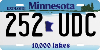 MN license plate 252UDC