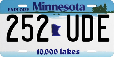 MN license plate 252UDE