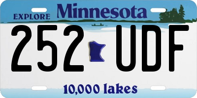MN license plate 252UDF
