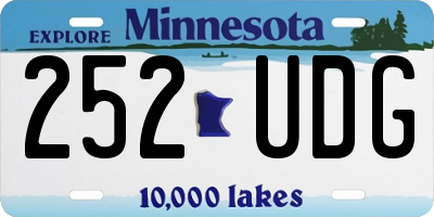 MN license plate 252UDG