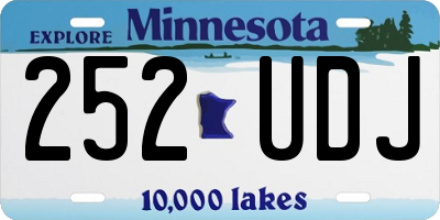 MN license plate 252UDJ