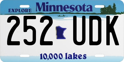 MN license plate 252UDK