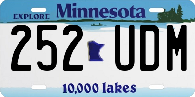 MN license plate 252UDM