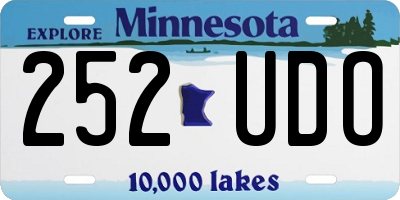 MN license plate 252UDO