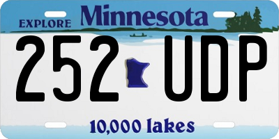 MN license plate 252UDP