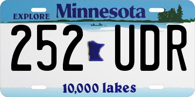 MN license plate 252UDR