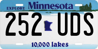 MN license plate 252UDS