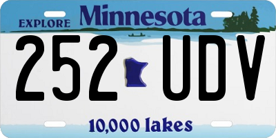 MN license plate 252UDV