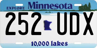 MN license plate 252UDX