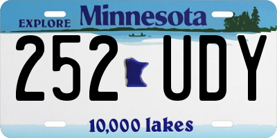 MN license plate 252UDY