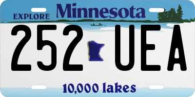 MN license plate 252UEA