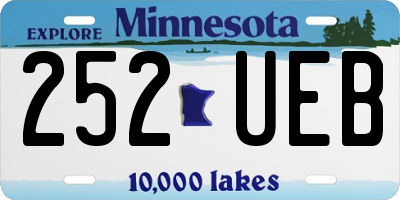 MN license plate 252UEB