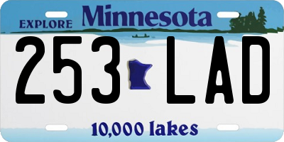 MN license plate 253LAD