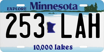 MN license plate 253LAH