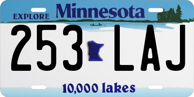 MN license plate 253LAJ