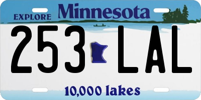 MN license plate 253LAL