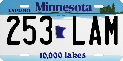MN license plate 253LAM