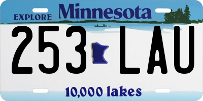 MN license plate 253LAU