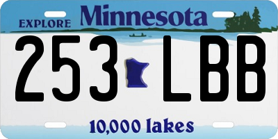 MN license plate 253LBB
