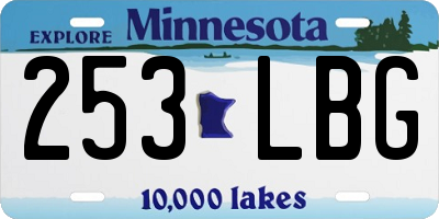 MN license plate 253LBG