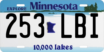 MN license plate 253LBI